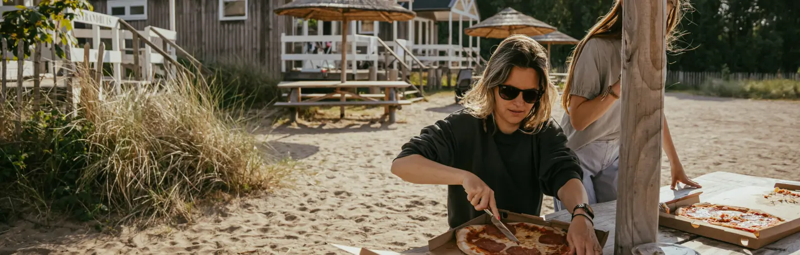Picknickbank Strandhuisje pizza